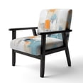 thumbnail image 3 of Designart "Dialogue With Minimalism Serene Blue Abstract" Upholstered Abstract Painting Accent Chair and Modern & Contemporary Arm Chair - Multiple Color & Pattern, 3 of 7
