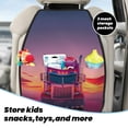 thumbnail image 5 of Xecao Sunset Truck Highway Pattern Car Seat Back Protector 2 Pack Large Capacity Pocket, Kick Mats Back Seat Protector, 5 of 8