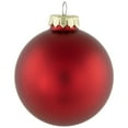 thumbnail image 5 of Northlight 72ct Red 2-Finish Glass Christmas Ball Ornaments 4" (100mm), 5 of 6