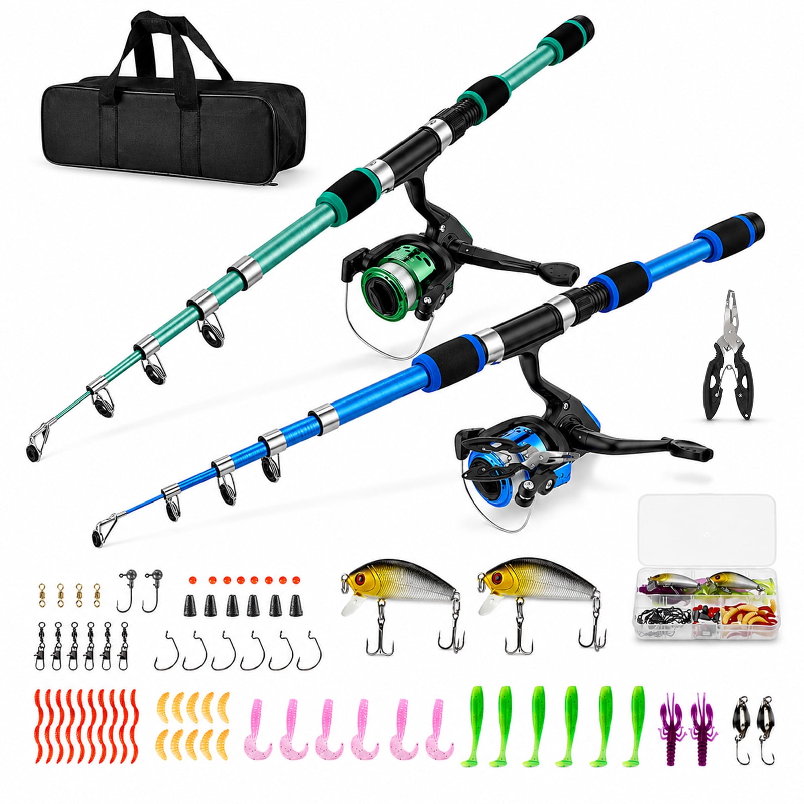 RAD Sportz Youth Fishing Rod & Reel Combo - 4 Ft Fiberglass