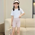 thumbnail image 6 of Baby Girl Shorts Kids Girls Summer Thin Breathable Solid High Waist Stretch Shorts Leggings Toddler Shorts Pink 5 Years-6 Years, 6 of 6