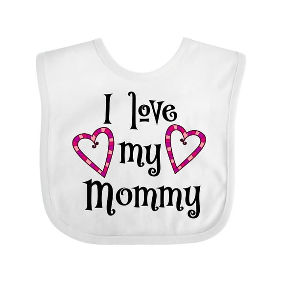Inktastic I Love My Mommy- Hearts Boys or Girls Baby Bib