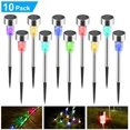 thumbnail image 3 of 10pcs Mini Solar LED Garden Lights Stainless Steel Waterproof for for Pathway Walkway Patio Yard (Colorful Light), 3 of 8