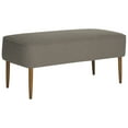 thumbnail image 3 of SAFAVIEH Levi Classic Solid Upholstered Bench, Grey, 3 of 5