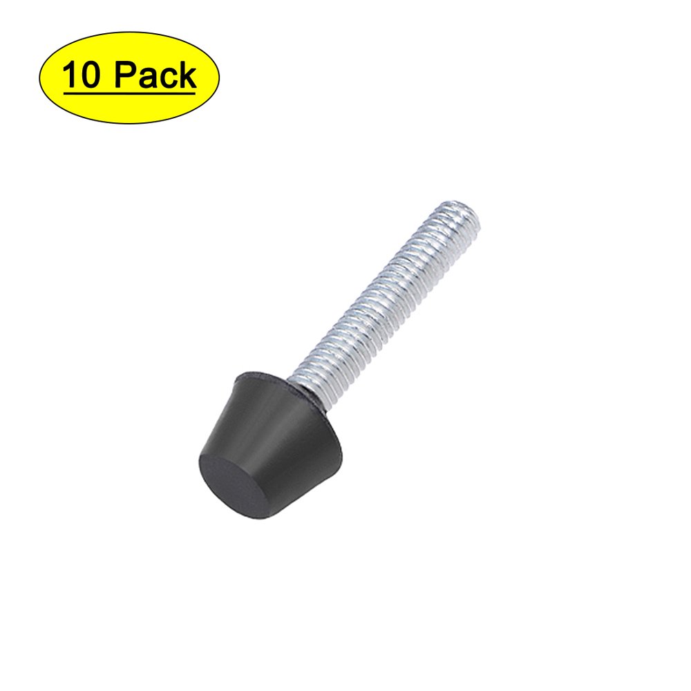 Toggle Clamp Foot Rubber Tip Carbon Steel M4x25mm 10pcs