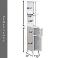 thumbnail image 4 of Evideco French Home Goods Miami Cabinet with Open Shelves and Two Doors, White, 4 of 9