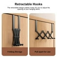 thumbnail image 7 of Lilixerw Hooks Hanger Over The Door,Collapsible Retractable Over The Door Organizer Rack Space Saving Hanging Storage Hanger for Clothes,Coats,Towels for Bedroom Bathroom, 7 of 7