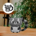thumbnail image 3 of Taza de cerámica con diseño de mapache, taza de café, taza de agua con diseño de animal adorable, taza de cerámica para té y bebida., 3 of 5