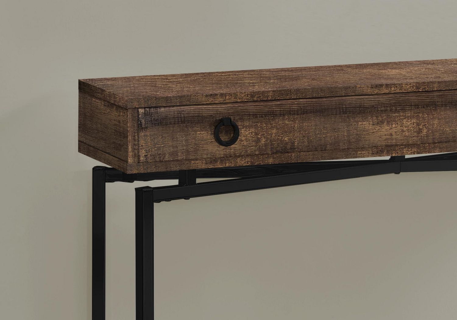 Monarch Specialties Accent Table, Console, Entryway, Narrow, Sofa, Storage Drawer, Living Room, Bedroom, Metal, Laminate, Brown, Black, Contemporary, Modern
