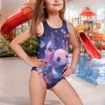 thumbnail image 2 of Uorisanigo Swimsuits for Girls Size 5-6 One Piece Quick Dry Swimming Training Bathing Suit for Kids Swimwear Summer Beach Vacation, Kawaii Axolotl, 2 of 7