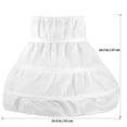 thumbnail image 4 of Zcyifa White Kids Petticoat with 3 - Party Soiree Skirt, 4 of 10