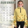 thumbnail image 4 of Chaqlin Sunflower Print Kids Blouse Shirt with Pocket Oversize Plus Size Girls Hoodies for School for Gym Size 5-6, 4 of 7
