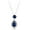 Silver Blue Stone, variant on Inlaid AAA Zircon Emerald Star Necklace