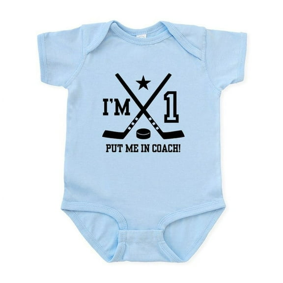 CafePress - 1 Year Old Hockey Infant Bodysuit - Baby Light Bodysuit, Size Newborn - 24 Months