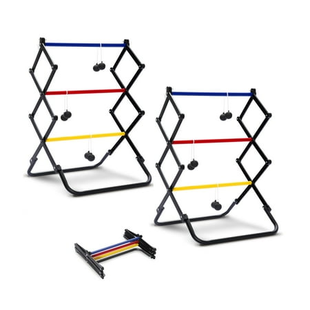 UPC: 0850030437655 | Ladder Toss Games  Ladder Ball Set  E-Jet – Instant Setup  Folding System | Outdoor Games for Backyard Lawn Yard Beach Park Tailgate  Set of 2