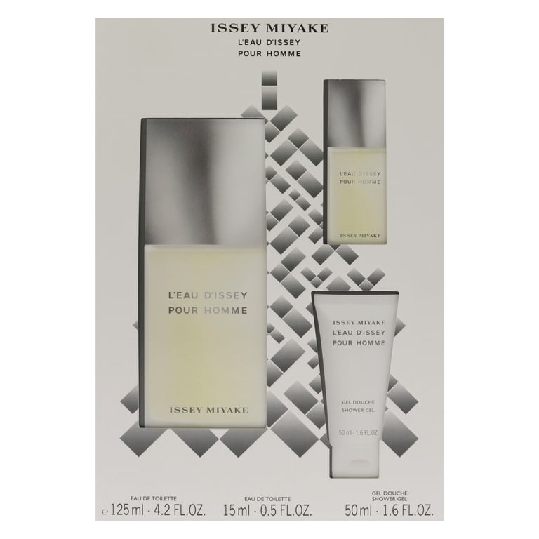 Issey Miyake Men's 3 Pc Set: 4.2oz, 15ml EDT Spray, 1.6oz Shower