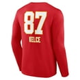 thumbnail image 3 of Men's Travis Kelce Red Kansas City Chiefs Team Wordmark Player Name & Number Long Sleeve T-Shirt, 3 of 3