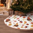 thumbnail image 5 of Rateoe Autumn Maple Leaf with Hedgehog Pattern Christmas Tree Skirt with Ties, Christmas Tree Decorations, Farmhouse Christmas Decor Xmas Holiday Decorations-48", 5 of 6