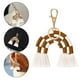 thumbnail image 3 of Llavero creativo, accesorios de adorno, hebilla de llave, colgante , broche de presión, para bolsos, monedero, Unisex, mujer y hombre Marrón Hugo Llavero con borlas, 3 of 7