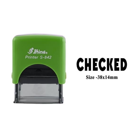 eloria-décor Checked Black Ink Self Inking Rubber Stamp Office & Commercial Use Office Stationary, DESIGN05