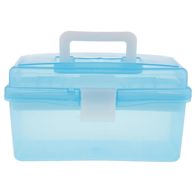 Abbracc Clear Plastic All-purpose Portable Handled Organizer Storage Box Case Container