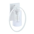 thumbnail image 6 of Aspen Creative 62709-03-1, 1-Light Wall Sconce / 8-1/4" W x 12-1/2" H x 5-3/4" E, Matte White Finish w/ Clear Glass, Bulb Not Included, 6 of 8