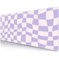 thumbnail image 1 of Pastel Purple Desk mat, Checkered Pattern Large Mouse Pad, Desk Protector Pad, Desk Writing Mat for Work Home Decor, Desk Pad, Gaming Mousepad, Big Mouse Mat for Office Computer Laptop, 31.5 X 11.8 in, 1 of 1
