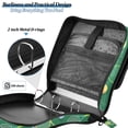 thumbnail image 4 of FORMRS Zipper Binder with Shoulder Strap 2-inch Ring 500 Sheet Capacity File Bag, Green Tennis Pattern, 4 of 5