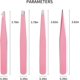 thumbnail image 2 of Tweezers Set 4-piece, Professional Stainless Steel Tweezers, Precision Tweezers For Eyebrows, Facial Hair, Ingrown Hair, Splinter, Blackhead And Tick, 2 of 4