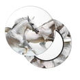 thumbnail image 3 of Goofa Running White Horses Printed Stool Covers Round, Waterproof Round Bar Stool Covers Anti-Slip Round Bar Stool Seat Cover with Elastic Bands Durable -13 inch, 3 of 7