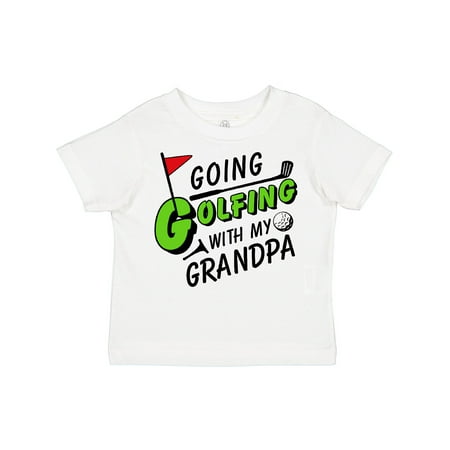 

Inktastic Going Golfing with My Grandpa- Kids Golf Gift Toddler Boy or Toddler Girl T-Shirt