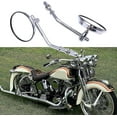 thumbnail image 3 of Chrome Motorcycle Round Sportster Mirrors Rear View Compatible With Harley Davidson Fatboy Dyna Street Glide Road King Softail -get It Gift, 3 of 5