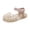 A-Brown47, variant on JAJAHO Girls Jelly Sandals Summer Open Toe Hallow Out Beach Shoes Soft Sole Hook And Loop Casual Footwear For Toddlers And Kids Lovely Shoes