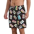 thumbnail image 2 of Naloa Colorful Retro Tape Men's Beach Shorts, Surfing shorts, Swim trunks, Quick Dry Swim Trunks for Surfing Beach Fun - Small, 2 of 9