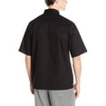 thumbnail image 2 of chef code basic short sleeve chef coat with pearl buttons, chef jacket, Black, L, 2 of 2