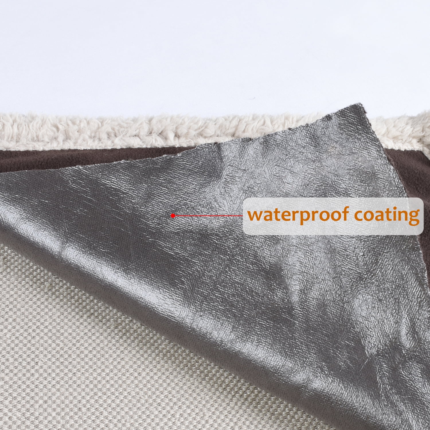 Pawsse Waterproof Dog Blanket for Bed Pee Proof Pet Blankets for Couch Sofa Cover Reversible Furniture Protector Sherpa Cushion Mat for Small to Medium Large Dog Large Brown Tuape 60 x 80