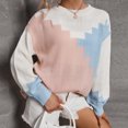 thumbnail image 2 of Vedolay Sweaters for Women 2023 Solid Pullover Turtleneck Blouse Long Sleeve Plush Tops Sweater Pink,M, 2 of 5