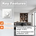 thumbnail image 4 of HEATIT Thermostat for Floor Heating, Manual Non-Programmable Electric Floor Heating Thermostat, Wide Voltage 100V-240V, 4 of 8