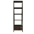 thumbnail image 5 of 4 Shelf Wooden Ladder Bookcase with Bottom Drawer, Distressed Brown- Saltoro Sherpi, 5 of 6