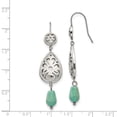 thumbnail image 4 of Stainless Steel Polished Imi. Turquoise Shepherd Hook Earrings; for Adults and Teens; for Women and Men, 4 of 4