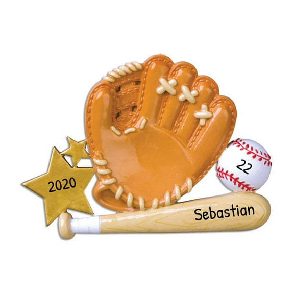 Ornaments by Elves Personalized Ornament 2024 Baseball Glove Ornament Baseball Ornament .25lbs