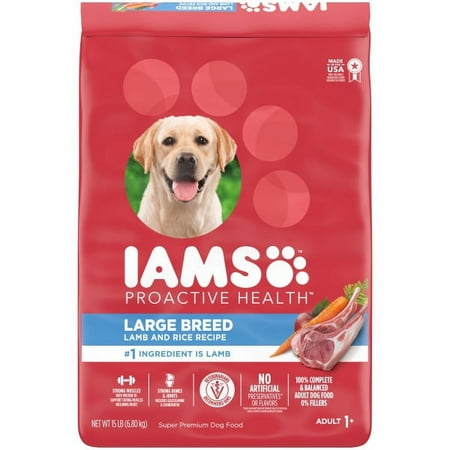 UPC: 0019014805280 | IAMS Lamb & Rice Flavor Dry Dog Food for Large Breed Adult Dog 15 lb. Bag