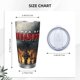 thumbnail image 4 of Taza térmica duradera de acero inoxidable 304 con tapa y pajita con temática del equipo de fútbol de los Buccaneers Taza térmica de acero inoxidable de 20 oz Taza para automóvil Adecuada para bebidas, 4 of 8
