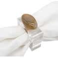 thumbnail image 2 of Fennco Styles Brown Agate Stone Napkin Rings, Set of 4 - Natural Rock Napkin Holders for Home Décor, Dining Table, Banquet, Everyday Use and Special Occasion, 2 of 3