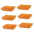 thumbnail image 4 of 6 cestas de pan de imitación de ratán, cestas tejidas, bandeja de frutas, cestas de comida rectangulares rústicas para exhibición de alimentos para 35x25x7cm, 4 of 8