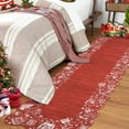 thumbnail image 2 of Hasoo Christmas Home Decor Scalloped Border Area Rug Washable 2' x 6' Modern Runner for Hallway Enterway Indoor Red Carpet, 2 of 5