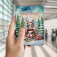 thumbnail image 4 of Merry Christmas Santa Reindeer Antlers Miniature American Shepherd Sleigh Xmas Winter Holiday Travel Passport Wallet MAS Dog Lover Gifts PU Leather Passport Holder Cover - 00023, 4 of 5