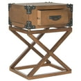 thumbnail image 3 of SAFAVIEH Dunstan Accent Table With Storage Drawer Brown, 3 of 5