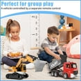 thumbnail image 4 of Remote Control Excavator and Dump Truck Toy Set - RC Construction Vehicles Toy with Lights and Sounds, Present for Toddlers 6-12 Year Boys Girls, 4 of 6