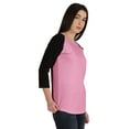 thumbnail image 2 of Inkmeso Womens Color Block Raglan Quarter Sleeve TShirt Baseball Tee Casual Sports Jersey Top, 2 of 8